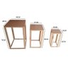 Trio de Mesa Vazado Mdf Pmg - 2