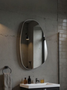Ver imagem 3 de Gabinete para Banheiro com Tampo Cuba e Espelheira Organica 80cm Retro Mdf Branco Milano - On Móveis
