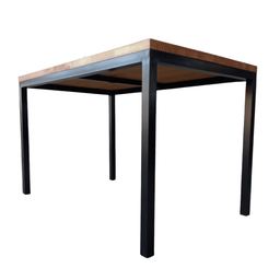 Mesa de Jantar Modelo Industrial Tradicional - Ferro em Preto Eletrostático e Madeira Tonalidade Cas - 2