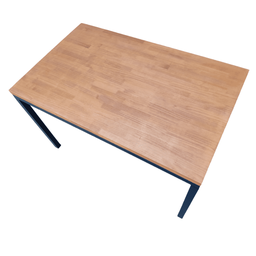 Mesa de Jantar Modelo Industrial Tradicional - Ferro em Preto Eletrostático e Madeira Tonalidade Cas - 3