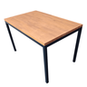 Mesa de Jantar Modelo Industrial Tradicional - Ferro em Preto Eletrostático e Madeira Tonalidade Cas - 1