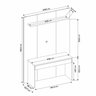 Escrivaninha Suspensa 1.29 cm com Painel Para TV de 55" NT 2100 - 3
