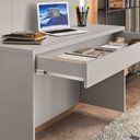 Ver imagem 5 de Escrivaninha Suspensa com Painel Para TV de 55" NT 2100 1 Gaveta 129,6cm Off White Tx