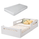 Ver imagem 1 de Cama Infantil Montessoriana para Quarto de Criança em Mdf com Proteção Lateral e Colchão