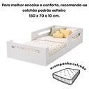 Ver imagem 5 de Cama Infantil Montessoriana para Quarto de Criança em Mdf com Proteção Lateral e Colchão
