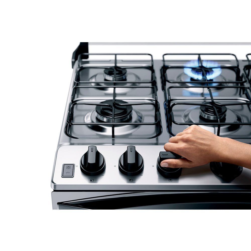 Fogão Brastemp 6 Bocas com Botões Removíveis e Exclusivo Aro Protetor Branco Bfs6ncb – Bivolt - 4