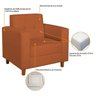 Kit Sofá 180cm e Poltrona em Suede Dallas - 11