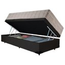 Ver imagem 6 de Cama Box Baú Suede Solteiro + Colchão Sereneprime Molas Ensacadas 88x188x69 Preto