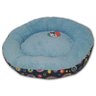 Caminha Cama Pet Cachorro Gato Redonda 40x40 Macia Azul - 1