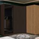 Ver imagem 2 de Módulo 2 Portas com Prateleiras 100% MDF Decor Marrom/Freijó