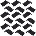 Ver imagem 1 de Kit 18 Chapinhas Chapa Inclinada 15º Fixação Pés Palito Rosca 5/16 Preto