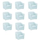 Ver imagem 1 de Kit 10 Poltronas Decorativa Bia Matérial Sintético Branco - Twdecora