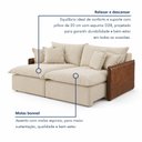 Ver imagem 7 de Sofá Retrátil 2 Lugares 174cm Pillow Top e Pés em Madeira Maciça Hamburgo