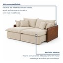 Ver mais imagens de Sofá Retrátil 2 Lugares 174cm Pillow Top e Pés em Madeira Maciça Hamburgo