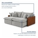 Ver imagem 6 de Sofá Retrátil 2 Lugares 174cm Pillow Top e Pés em Madeira Maciça Hamburgo