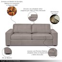 Ver imagem 3 de Sofá Decorativo Agatha 2 Lugares Sala de Estar 150cm Pés em Madeira Couro Avelã G88 - Gran Belo
