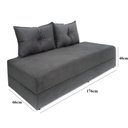 Ver imagem 2 de Sofá Cama Bicama Multiuso 2 Lugares com Tecido Suede 176x66 cm Quinto Sono