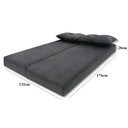 Ver imagem 3 de Sofá Cama Bicama Multiuso 2 Lugares com Tecido Suede 176x66 cm Quinto Sono