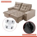 Ver imagem 6 de Sofá Retrátil e Reclinável 2 Lugares 210cm Pés em Madeira Maciça Santorini  