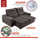 Ver imagem 5 de Sofá Retrátil e Reclinável 2 Lugares 210cm Pés em Madeira Maciça Santorini  