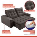 Ver imagem 4 de Sofá Retrátil e Reclinável 2 Lugares 210cm Pés em Madeira Maciça Santorini  