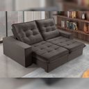 Ver imagem 1 de Sofá Retrátil e Reclinável 2 Lugares 210cm Pés em Madeira Maciça Santorini  