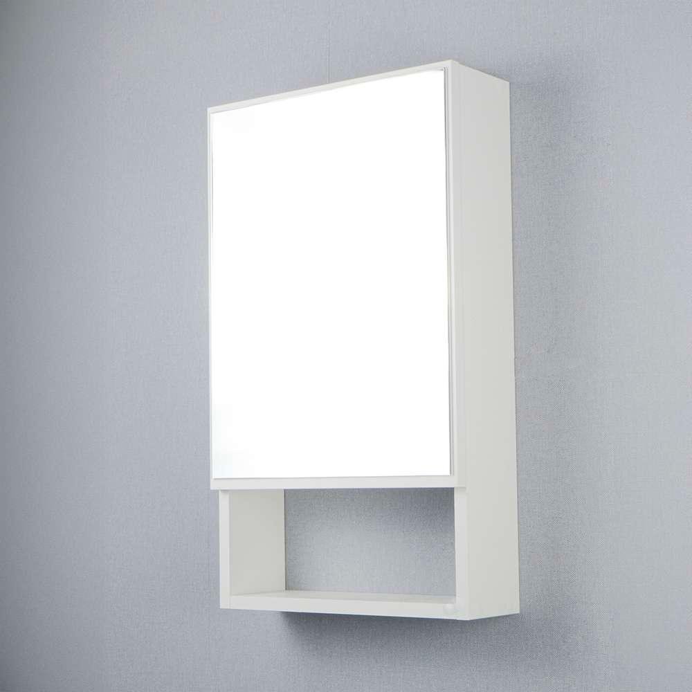 Armário para Banheiro com Espelho Tebas Branco 34cm - 5