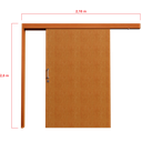 Ver imagem 4 de KIT PARA PORTA DE CORRER MADEIRA