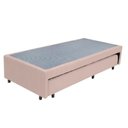 Ver imagem 2 de Cama Box Bicama Auxiliar Solteiro Suede Espuma 8cm 88x188x40 Bege
