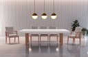 Ver imagem 1 de Sala de Jantar Moderna com 8 Cadeiras 2,20x1,10m - Aurora - Requinte Salas