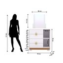 Ver imagem 2 de Cômoda Ilha Bela com Espelho Branco Camarim 4 Gavetas 1 Porta Gaveteiro