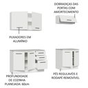 Ver imagem 5 de Kit com 2 Balcões e 2 Armários Aéreos Multiuso 200cm Agata Madesa