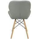 Ver imagem 4 de Cadeira Charles Eames Eiffel Slim Wood Estofada - Cinza