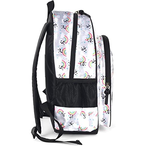 Mochila Escolar Infantil para Meninas com 4 Rodinhas 360° - Panda - Up4You