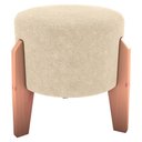 Ver imagem 1 de Puff Decorativo para Sala Luxo 44x44 Cm Boucle F492 Natural Milani Store
