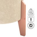 Ver imagem 4 de Puff Decorativo para Sala Luxo 44x44 Cm Boucle F492 Natural Milani Store