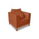 Ver imagem 5 de Kit Sofá 3 Lugares e 2 Poltronas Beny Viena Suede Terracota - Madeira Prima Deccor