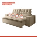 Ver imagem 4 de Sofá Retrátil e Reclinável 2 Lugares Pillowtop Duplo Paris 