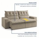 Ver imagem 3 de Sofá Retrátil e Reclinável 2 Lugares 210cm Pillow Top Duplo Base Madeira Maciça Paris