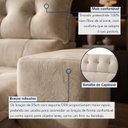 Ver imagem 5 de Sofá Retrátil e Reclinável 2 Lugares 210cm Pillow Top Duplo Base Madeira Maciça Paris