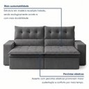 Ver imagem 4 de Sofá Retrátil e Reclinável 2 Lugares 210cm Pillow Top Duplo Base Madeira Maciça Paris