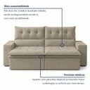 Ver imagem 4 de Sofá Retrátil e Reclinável 4 Lugares 250cm Pillow Top Duplo Base Madeira Maciça Paris