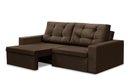 Ver imagem 2 de Sofá Retrátil 2 Lugares 1,80m Lisboa Suede Marrom Mirra Decor