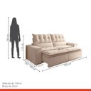 Ver imagem 3 de Sofá Retrátil e Reclinável 4 Lugares Pillowtop Duplo Paris