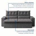 Ver imagem 6 de Sofá Retrátil e Reclinável 4 Lugares 250cm Pillow Top Duplo Base Madeira Maciça Paris