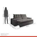 Ver imagem 3 de Sofá Retrátil e Reclinável 4 Lugares Pillowtop Duplo Paris