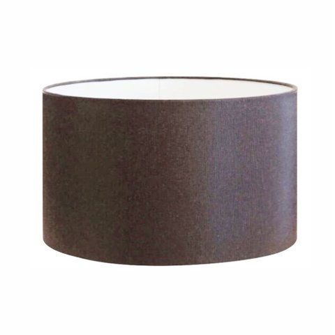 Cúpula Abajur e Luminária em Tecido Cilíndrica Vivare Cp-7025 Ø50x30cm - Bocal Nacional - Café