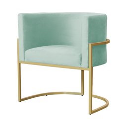 Poltrona Luana Decorativa Veludo Cores - DS Estofados - Acqua - 3