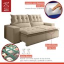 Ver imagem 5 de Sofá Retrátil e Reclinável 4 Lugares 290cm Pillow Top Duplo Base Madeira Maciça Paris