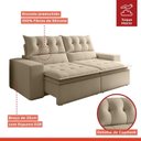 Ver mais imagens de Sofá Retrátil e Reclinável 4 Lugares 290cm Pillow Top Duplo Base Madeira Maciça Paris